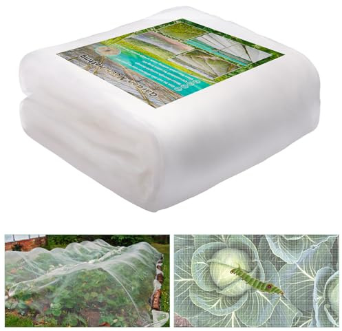 18㎡ Insektennetz Garten, Insektenschutznetz Feinmaschig, Pflanzenschutznetz | Kulturschutznetz, gemüseschutznetzfür Pflanzen Gemüse, Früchte, Blumen, Gewächshaus Gartennetz Reihenabdeckungen