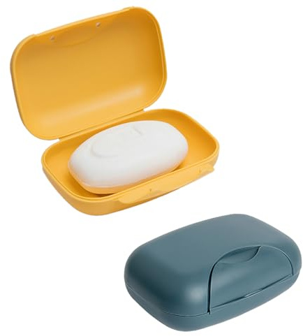 Soap Dish With Lid, Soap Holder, Travel Soap Case, Closable Soap Holder To Keep Soap Clean,Waterproof Leakproof Portable Soap Box For Soap Bar, Shower, Bathroom, Travel, Hiking,Gym - 2PCS