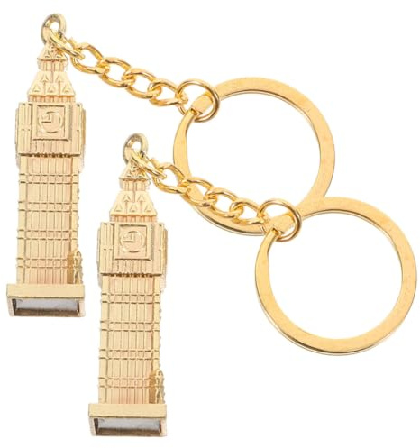WRITWAA Schlüsselanhänger 2 Stück Zinklegierung Vintage im britischen Stil für Büro und Zuhause praktisches Geschenk