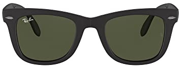 Ray-Ban RB4105 Folding Wayfarer Women's Sunglasses Black Size: 19.5 UK mm