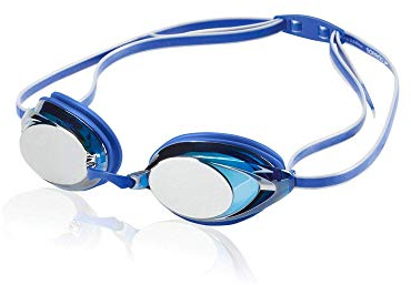 Speedo Vanquisher 2.0 Mirrored Swim-Swimming Racing Goggles-Blue Anti-Fog