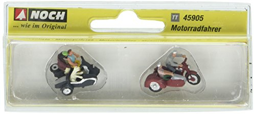 NOCH Motorradfahrer, Modellbauset in TT Maßstab 1:120 mit menschlichen Figuren ideal für das kreative Diorama