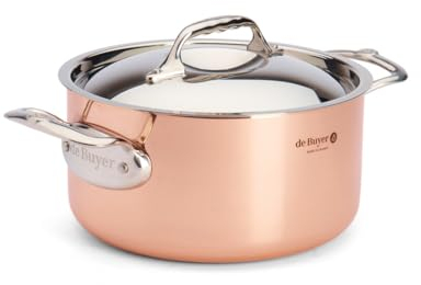 de Buyer - Kochtopf aus Kupfer mit Deckel PRIMA MATERA - 20 cm - 6242.20, Kupferbraun