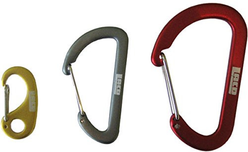 LACD Unisex – Erwachsene 3 pcs Size Set Accessory Biner Normalkarabiner, Blue, 4