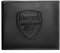 Arsenal FC - Geldbörse mit geprägtem Vereinswappen - Offizielles Merchandise - Schwarz - Schwarz - 11 x 9,5 cm