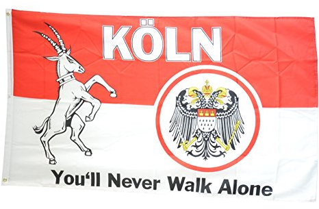 Flaggenfritze® Flagge Fanflagge Köln You'll never walk alone - 90 x 150 cm
