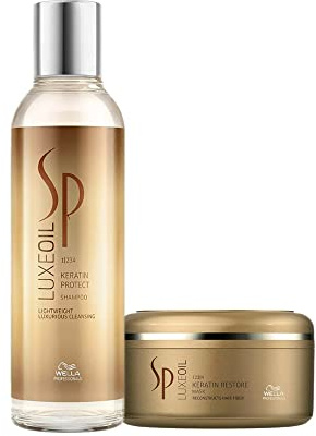 Wella Sp Luxe Oil Collection Keratin Restore Shampoo & Maske Duo Glanz, leicht von Wella