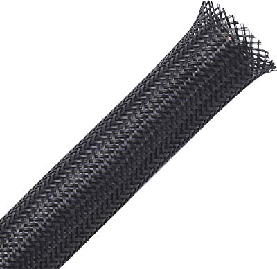 38mm-7.5m PET erweiterbar geflochten kabelschlauch kabelstrumpf kabelschutz kabelmantel-schwarz-Alex Tech Kabel Sleeve