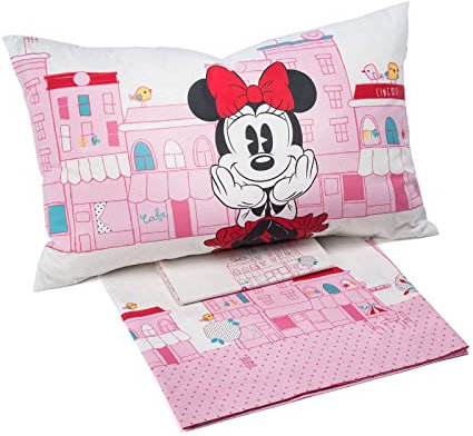 Caleffi, Bettwäscheset, R494, Disney Minnie-Maus City, verschiedene Größen 90_x_200_cm