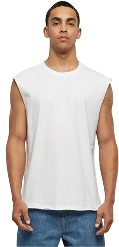 Urban Classics Herren Åben kant ærmeløs te T Shirt, Weiß (White 00220), M EU