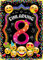 JuNa-Experten 12 Einladungskarten zum 8. Kindergeburtstag für Mädchen / Einladung achte Geburtstag / Einladungen zum Geburtstag / Kartenset für Kindergeburtstag / Glitzerdruck
