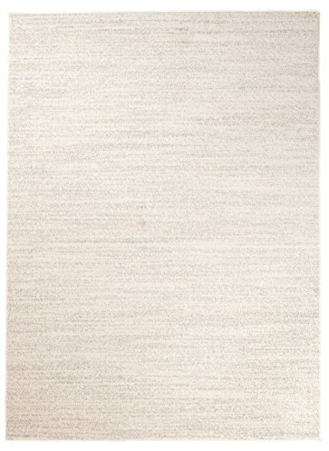 Carpeto Teppich Wohnzimmer 140x190cm Creme Einfarbig Skandinavisch Weich | Teppich für Schlafzimmer Büro Esszimmer Eingangsbereich Beige Pflegeleicht Fußbodenheizungsgeeignet Kurzflor Minimalistisch