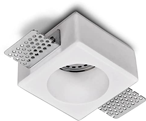 famlights Gips-Einbauleuchte Marcel, eckig, individuell gestaltbar | moderner Einbaustrahler für Wohnzimmer, Schlafzimmer, Flur, Küche | Deckenleuchte Deckenspot Deckenlampe Rohbau Rigibs Trockenbau