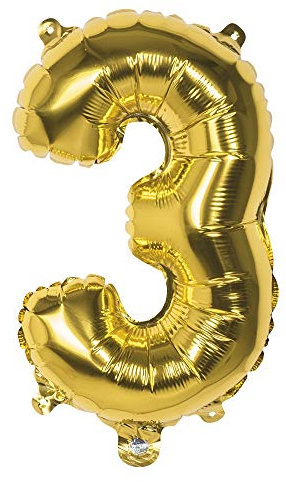 Boland - Folienballon Zahl, Größe 36 cm, Gold, Zahlenballon, Nummer, Ballon, Luft, Geburtstag, Jubiläum, Jubiläumsjahr, Lebensjahr, Überraschungsparty, Kindergeburtstag, Dekoration