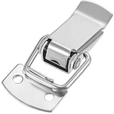 sourcing map Spring Loaded Toggle Latches, 49mm Length Stainless Steel 201 Hasps Clamps for Case Box Trunk Catches, Pack of 2