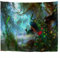 A.Monamour Wandteppiche Zwei Pfauen In Märchenwald Malerei Bild Gedruckt Tier Thema Kunst Dekore Gewebe Wandteppich Wandbehänge Vorhang Für Schlafzimmer Wohnzimmer Wohnheim 203x153cm