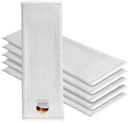 Thometzki Mikrofaser Wischmop 40 cm White Ersatz für Mop Klapphalter Wischmoppbezug, für Versiegelung Reinigung von Bodenbeläge wie Laminat Dielen, Fliesen Feudel, Bodenwischer Ersatzbezug (5)