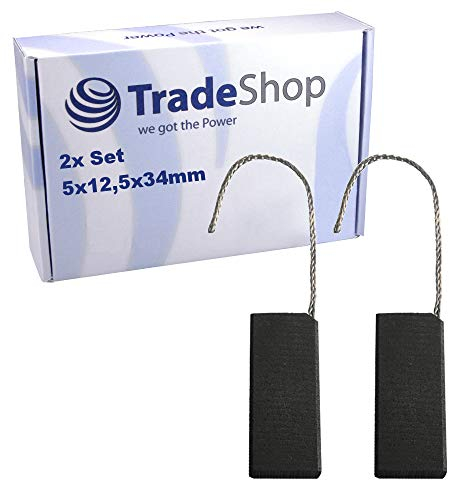2x Kohlebürsten für viele Bosch Waschmaschinen (z.B. Bosch WFE WFK WFV WIK WIM WIT WOH WFM WFP WOV WFS WET) / Motorkohlen 5x12,5x34mm