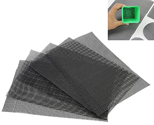 SANON 5 Stück Blumentopf Netz Mesh Pad, Bonsai Gitter Verhindert Bodenverlust Blumentopfloch Matten Garte Drainagegitter Unterseite Pad für Topfpflanzen 30 * 20cm