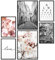Papierschmiede® Mood Poster Set Frühling, Bilder Wohnzimmer Deko Schlafzimmer, 2x DIN A2 und 4x DIN A3, Blumen Paris Vintage Rosa - Wandposter ohne Rahmen