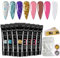 MIZHSE Glitter Poly Nail Gel Set Nail Extension Builder Gel 8 Colors 15ml Manicure Soak Off UV Gel Nail Art Kit