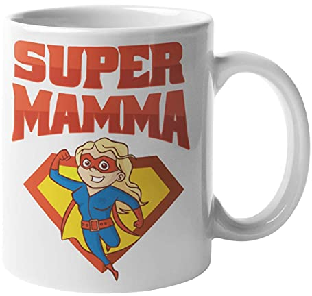 CHEMAGLIETTE! Tazza Stampata Divertente Idea Regalo Festa Della Mamma Mug Simpatica Super Mamma