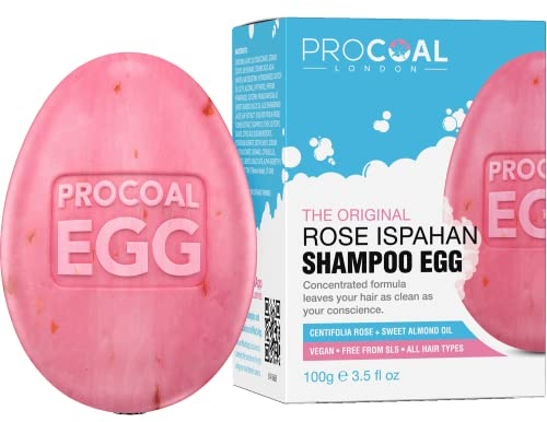 NEW Vegan Rose Ispahan Shampoo Bar 100g by Procoal - SLS Free Solid Shampoo Bar, Rose Extract, Amino Acid Rich Aloe Vera, Hydrating Glycerine, Cruelty-Free