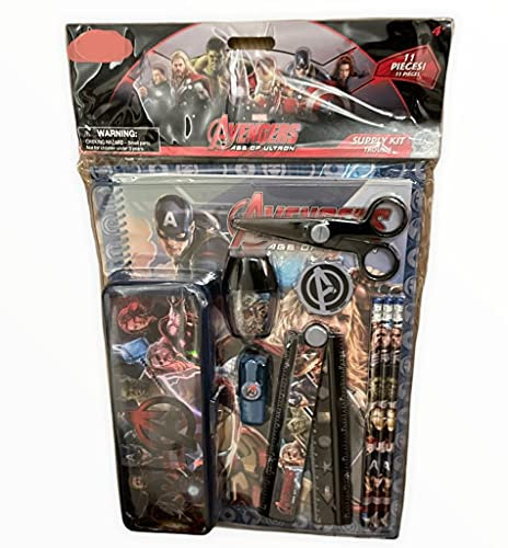 Avengers Hulk Iron Man Pencil Stationary School Supply kit 11pc