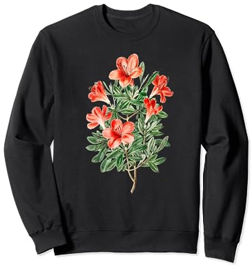 Azalee Blume Illustration Bloom Pflanzenliebhaber Sweatshirt