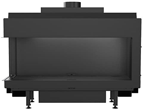 Kratki LEO/L/100/G20 Gaskamin-Einsatz Leo 100 zum Einbau, linksseitige Verglasung, Brennstoff: Erdgas (NG), Stahl, Nennwärmeleistung: 9 kW, EEI 94,4, automatische Steuerung und Fernbedienung