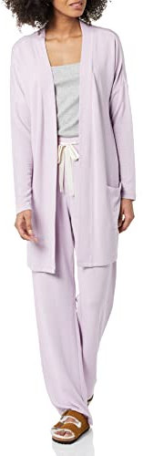 Amazon Essentials Cardigan da Donna, vestibilità Comoda, Ultraleggero, Aperto sul Davanti, Lavanda, M