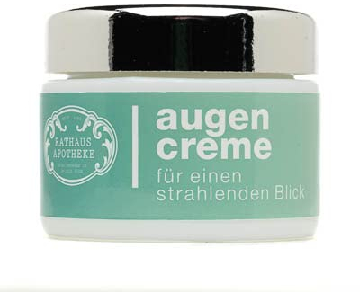 RATHAUS APOTHEKE WIEN Augencreme 30 ml – Frisch hergestellte Naturkosmetik – ohne Parfum – mit Hyaluron, Kaviarextrakt & kolloidalem Gold – für ein glattes, strahlendes Hautbild - Apothekenqualität