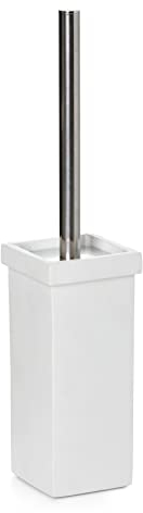 TATAY Escobilla WC | Poliresina de Gran Resistencia | Diseño Elegante y Decorativo | Escobillas de Baño Funcionales | 7,5 x 7,5 x 35 cm - Colección Iconik - Blanco