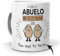 Taza Personalizada con Texto. Regalo Original Dia del Padre. Al Abuelo no se le tocan los Huevos con Nombres. Haz