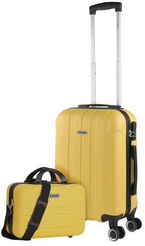ITACA - Valigia Bagaglio a Mano 55x40x20 - Trolley Bagaglio a Mano, Trolley Cabina, Valigie, Trolley 55x40x20, Giallo