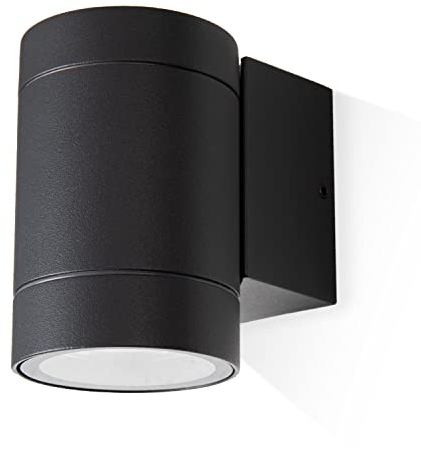 Paco Home Wandlampe Innen Aussen Aussenleuchte Wandleuchte Outdoor Wandbeleuchtung Gartenhaus Modern Garten IP54 3000K, Farbe:Anthrazit, Leuchtentyp___Technologie:Typ 1-1x GU10