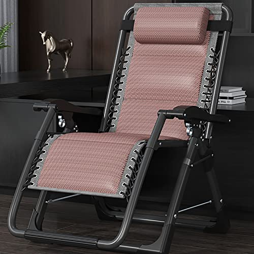 XZSBDXHH Liege Sonnenliege mit Verstellbare Rückenlehne und Kissen Liegestuhl Garten Klappbar Armlehne Relaxliege Strandliege Gartenliege Leicht Wetterfest für Strand Pool Terrasse Garten (pink)