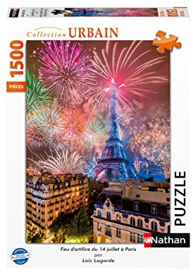 Nathan Puzzle 1500 Teile - Feuerwerk vom 14. Juli in Paris - Erwachsene und Kinder ab 14 Jahren - Hochwertiges Puzzle - Urban Collection - 87366