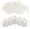 nbeads 12 Stück Weiße Kordelzug Samtbeutel, 10x8 cm Kordelzug Schmuckbeutel Samtbeutel Süßigkeiten Geschenktüten Für Hochzeit Geburtstag Weihnachten Gastgeschenke