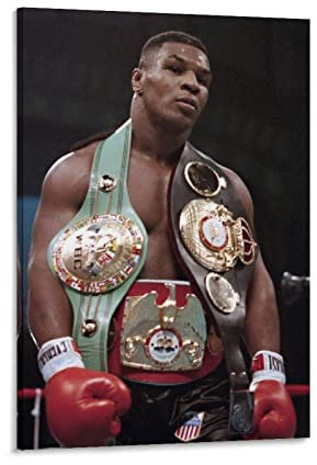 Enartly Leinwand Bilder Kunst Mike Tyson American Professional Boxer Sports Modernes Familienschlafzimmer-Poster 30x50cm Kein Rahmen