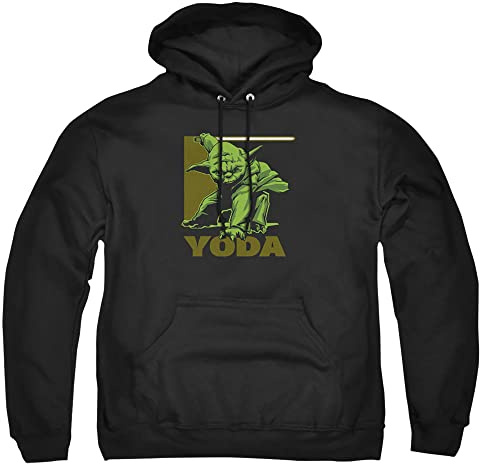 Cotton Soul Star Wars Yoda Square Hoodie, Schwarz, Schwarz , XXL
