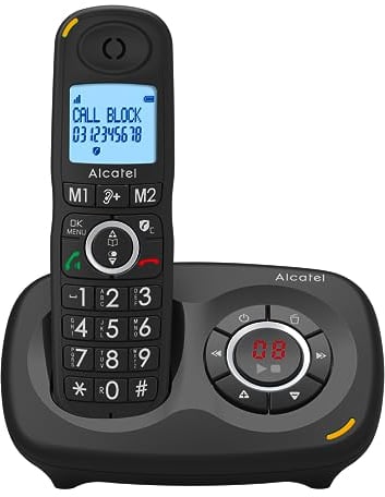 Alcatel XL595 Voice schnurloses Großtastentelefon mit Anrufbeantworter extra großes Festnetztelefon für zuhause mit Anrufschutz