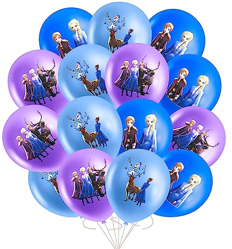 BBX Ballons 30PCS Elsa Geburtstagsparty Deko, Frozen Latex Balloons, Frozen Geburtstagsdeko, Happy Birthday Frozen Luftballons, Elsa Geburtstag Dekoration für Mädchen