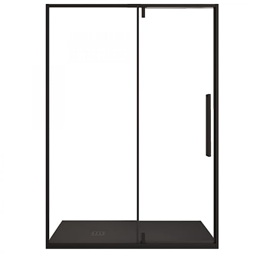 IMPERIAL BAGNO - Duschtür 1 Flügeltür mit schwarzen Profilen Black Queen (130)