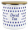 Purely Home Indigo Blue Polka Dots Decaf Tea Storage Canister - Spotty Dotty Dark Blue And White Metal Enamel Medium Sized Food Storage Container