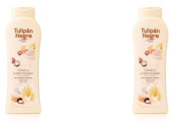 TULIPÁN NEGRO, GEL DE BAÑO VAINILLA Y NUECES DE MACADAMIA 650ML (Paquete de 2, Total: 1300 ml)