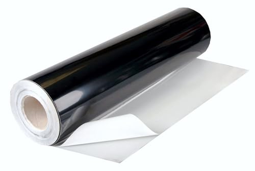 Isolpak CLAD selbstklebend 7-schichtiges HQ-Laminat aus Aluminium- und Polyesterfolie UV-beständig Wassersperre und Dampfsperre SCHICHTIGE FOLIE (Schwarz, 600mm/1m)
