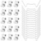 KTHZI 60 Pack Greenhouse Clips Stainless Steel Glass Pane (30 Pcs Glazing W Wire Clips and 30 Pcs Z Clips) Window Fixings for Aluminium Greenhouses Panels Polycarbonate
