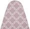Encasa XO Ersatzbügeltischbezug mit 3 mm Filzpolsterung, Kordelverstärkung (passend für Standard Medium Bügeltische von 112x34 cm) Wärmereflektierend, Bedruckt - Mauve Tiles