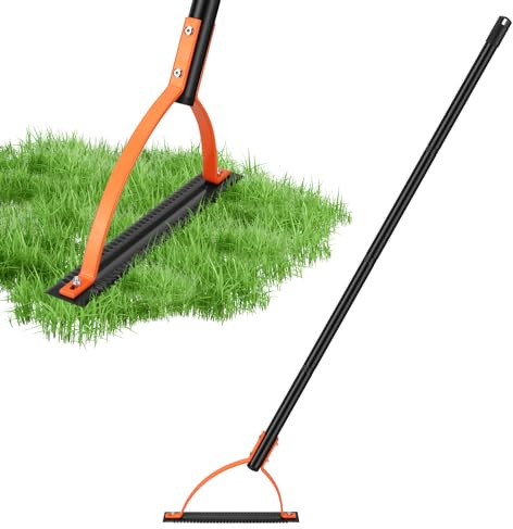 BlumWay 60 INCH Weed Grass Cutter with Double-Edged Serrated Sharp Steel Blade, Weed Cutter Tool, Manual Weed Whacker, Grass Whip, Stand Up Heavy Duty Weeder Tool with Long Handle for Weeds Yard